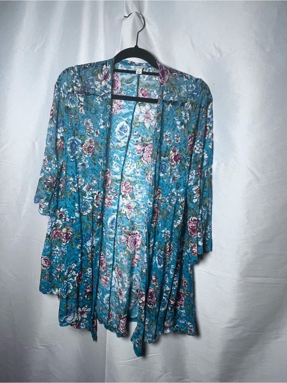 Floral Teal Women's Sleepwear Kimono